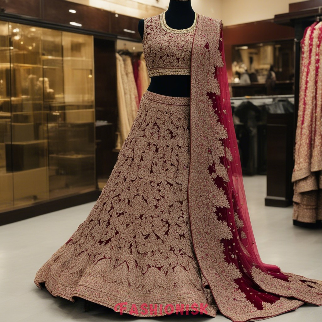 Velvet Bridal Lehenga