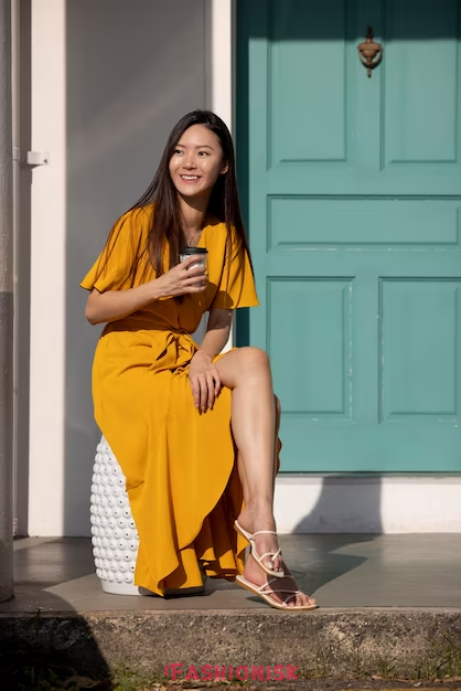 yellow maxi dress