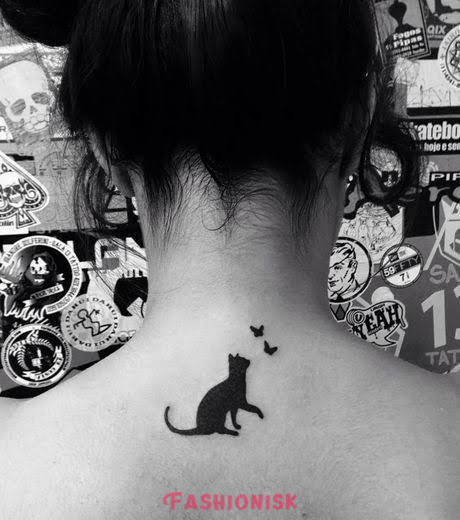 Animal Attraction Neck Tattoos for Women