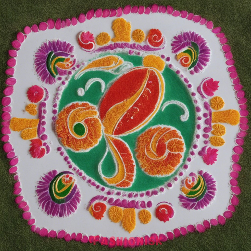 Footprints of Fortune Rangoli Design for Diwali