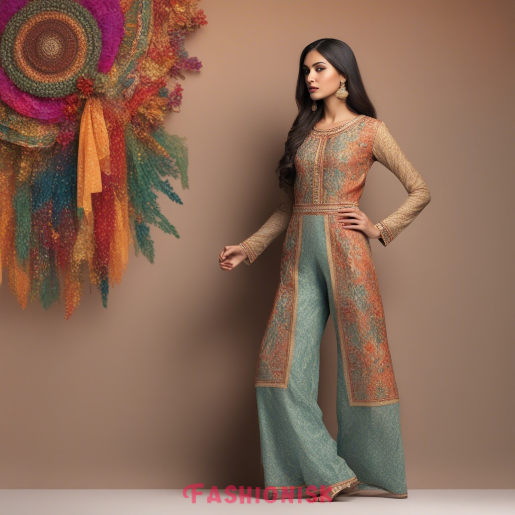 Jumpsuit with Indian Embellishments