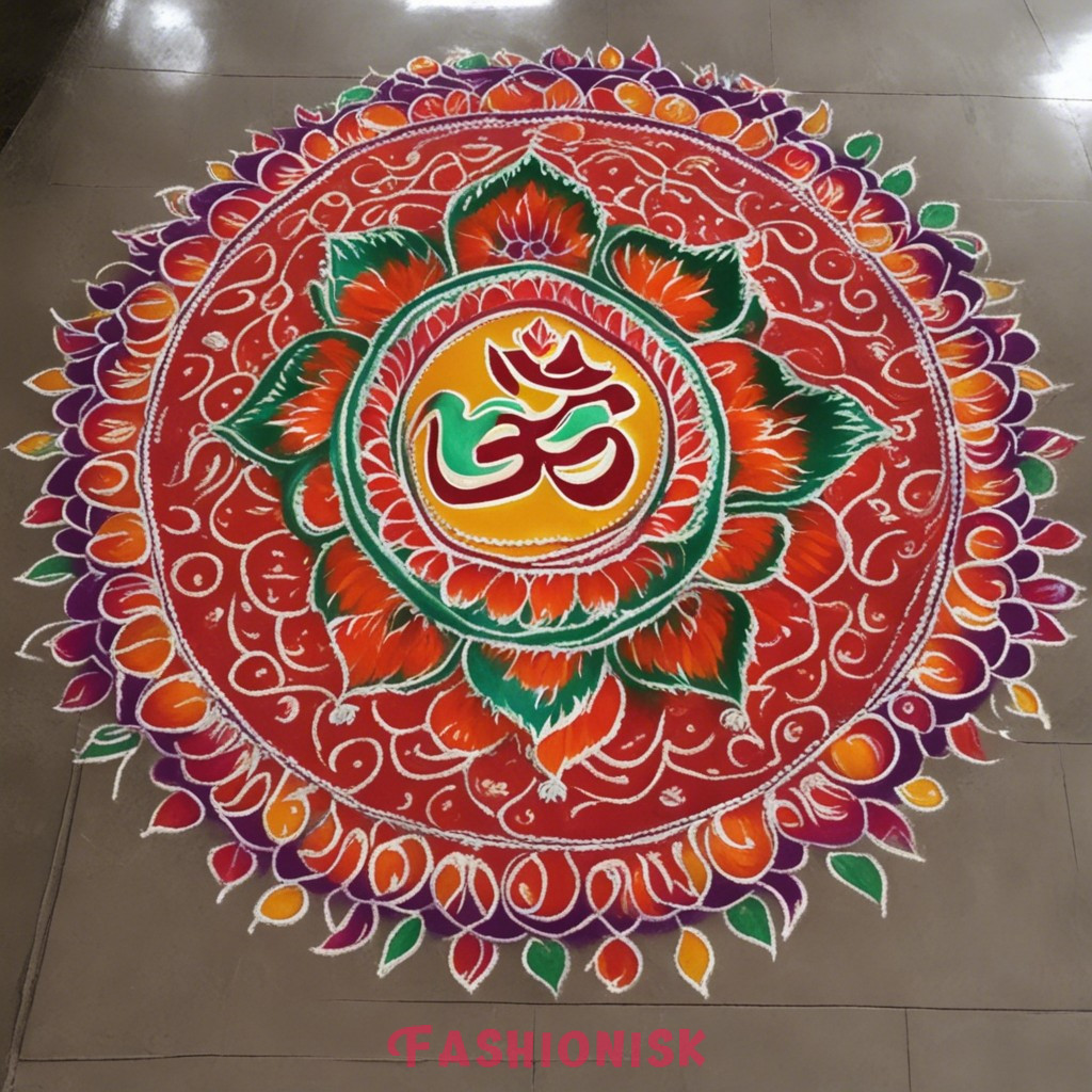 The Om Ovation Rangoli Design for Diwali