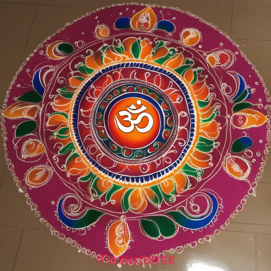 The Om Ovation Rangoli Design for Diwali