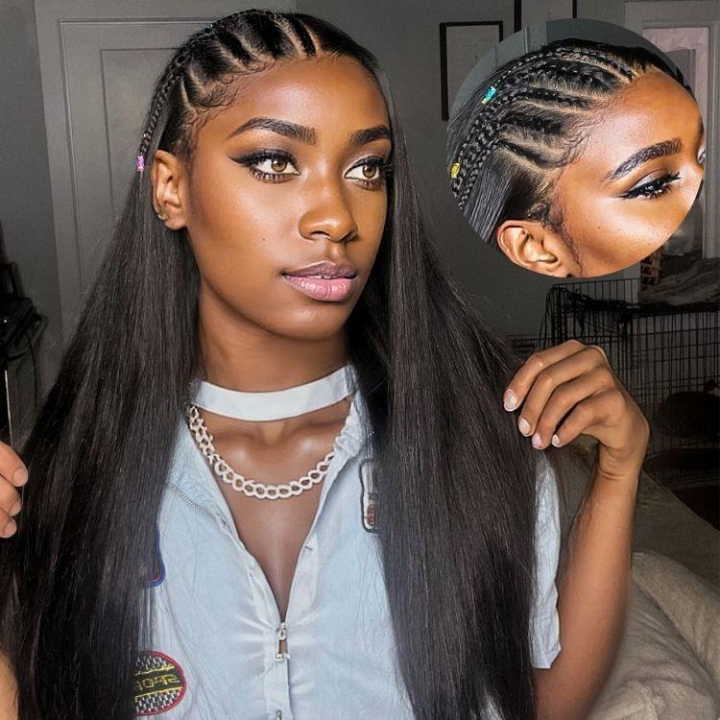 Hair braided lace front wigs