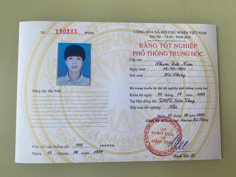 High School Diploma with Real Embryo