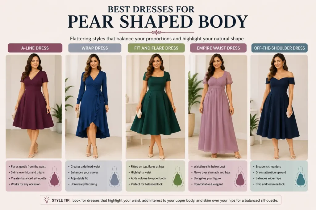 Best Dresses for Pear Shaped Body
