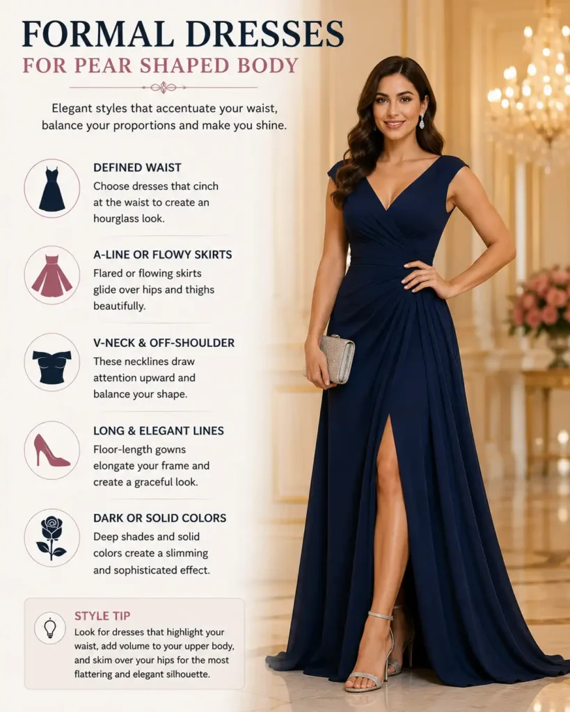 Formal Dresses for Pear Shaped Body