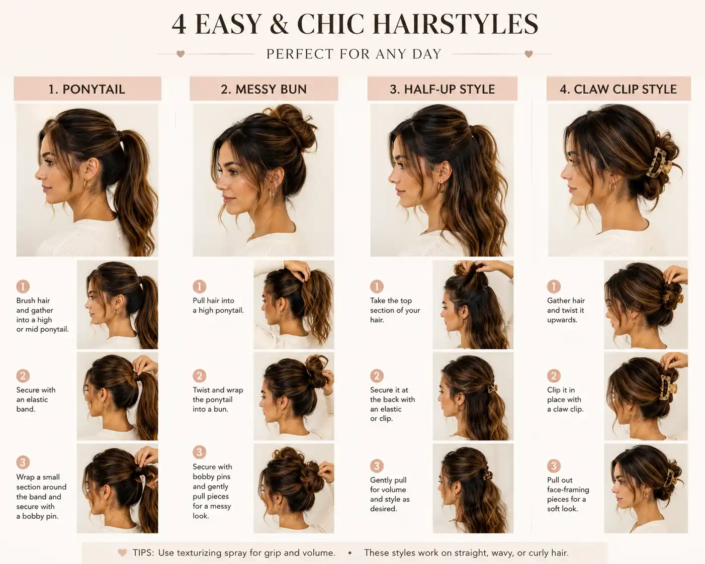 Easy Medium Hairstyles You Can Do at Home