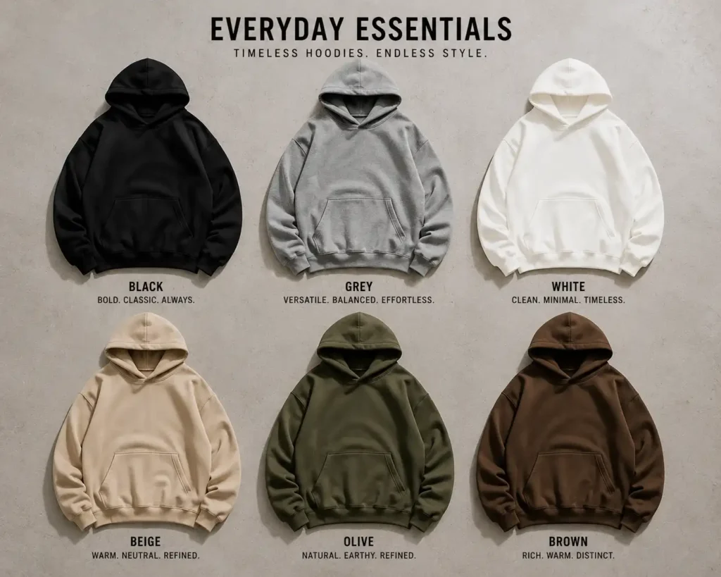 Popular Streetwear Hoodie Colors and Their Appeal