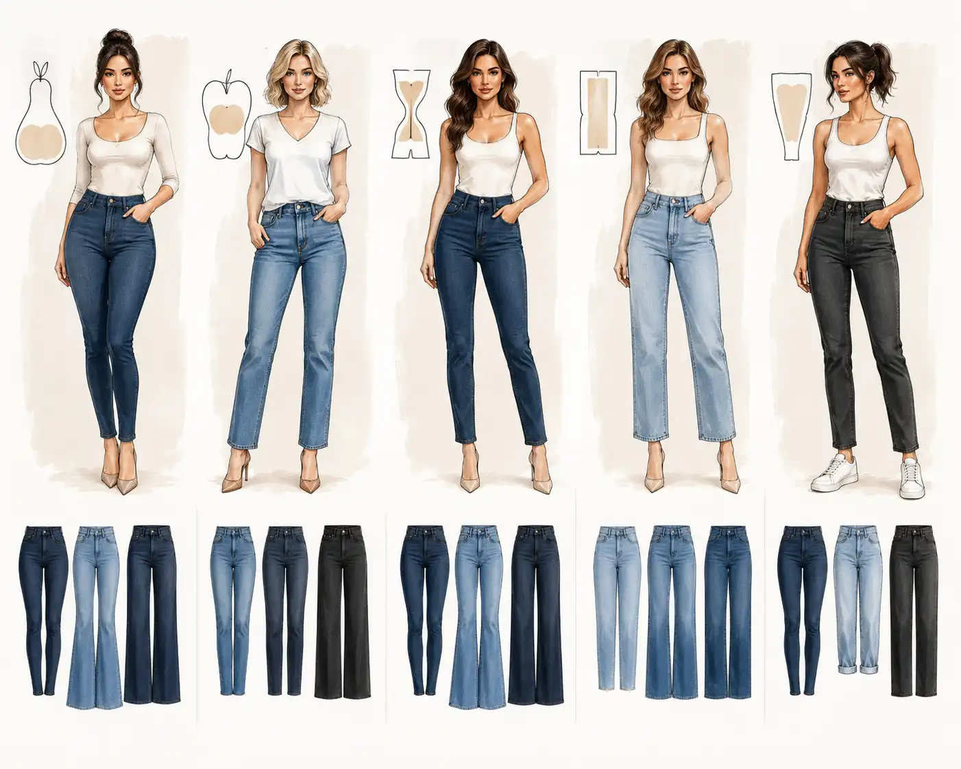 Best Jeans for Petite Women by Body Type