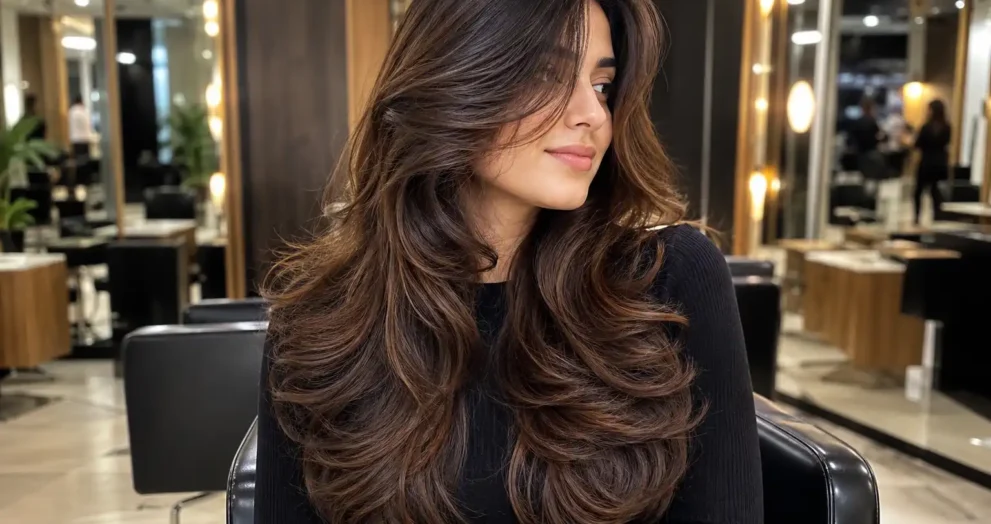 layer cut hairstyle for long hair