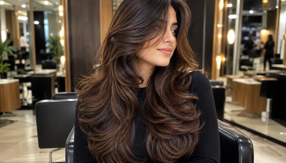 layer cut hairstyle for long hair
