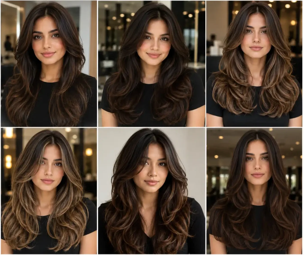 layer cut hairstyle for long hair