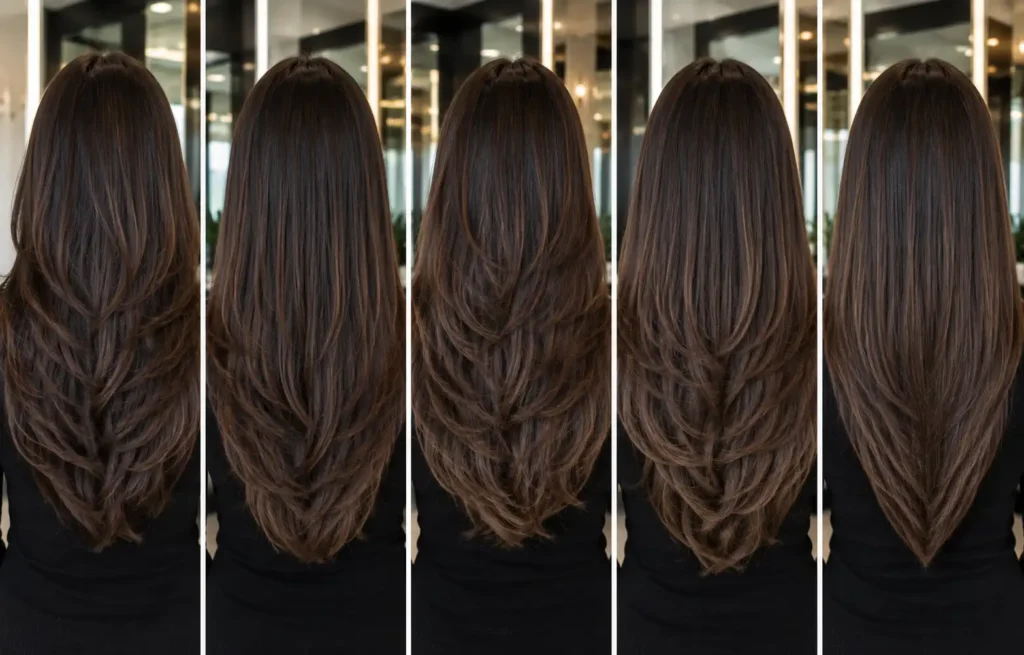 layer cut hairstyle for long hair
