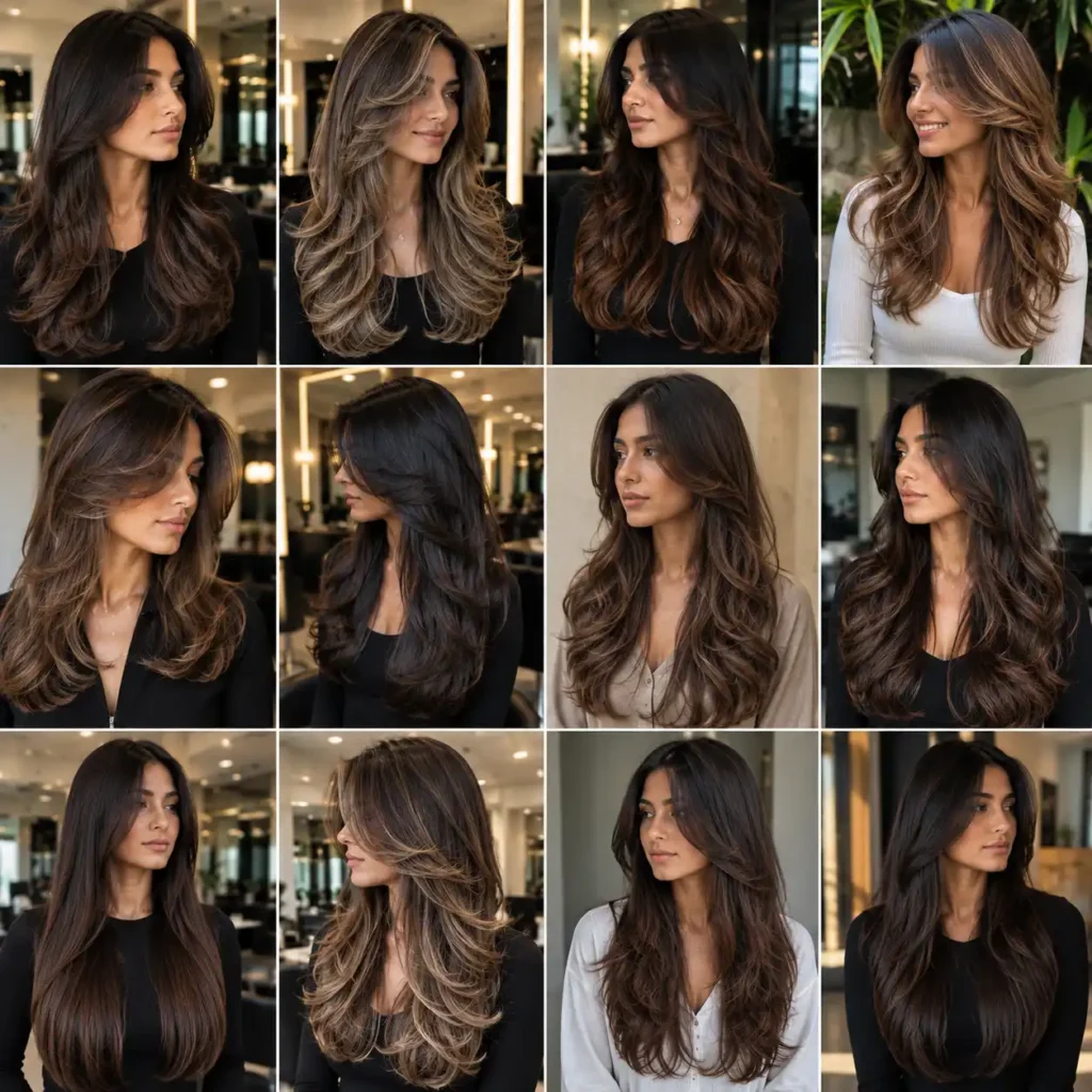 layer cut hairstyle for long hair